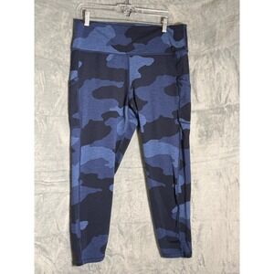OFFLINE by Aerie Hugger High Waisted Camo Leggings Blue XXL Pockets Cropped
